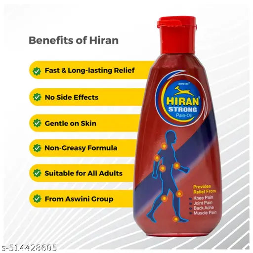 3 x 40 ml Pack of 3 Hiran Pain Relief Oil Fast-Acting Formula That Actually Works - Springkart