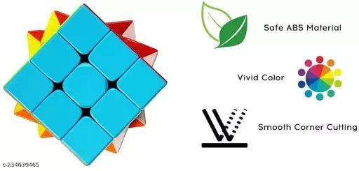 High Stability Sticker Less - 3x3x3 Speed Cube - Pack of 6 Cubes - Springkart