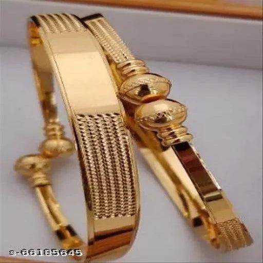 Twinkling Fusion Golden Stone Beads Adjustable Women Bangles - Springkart