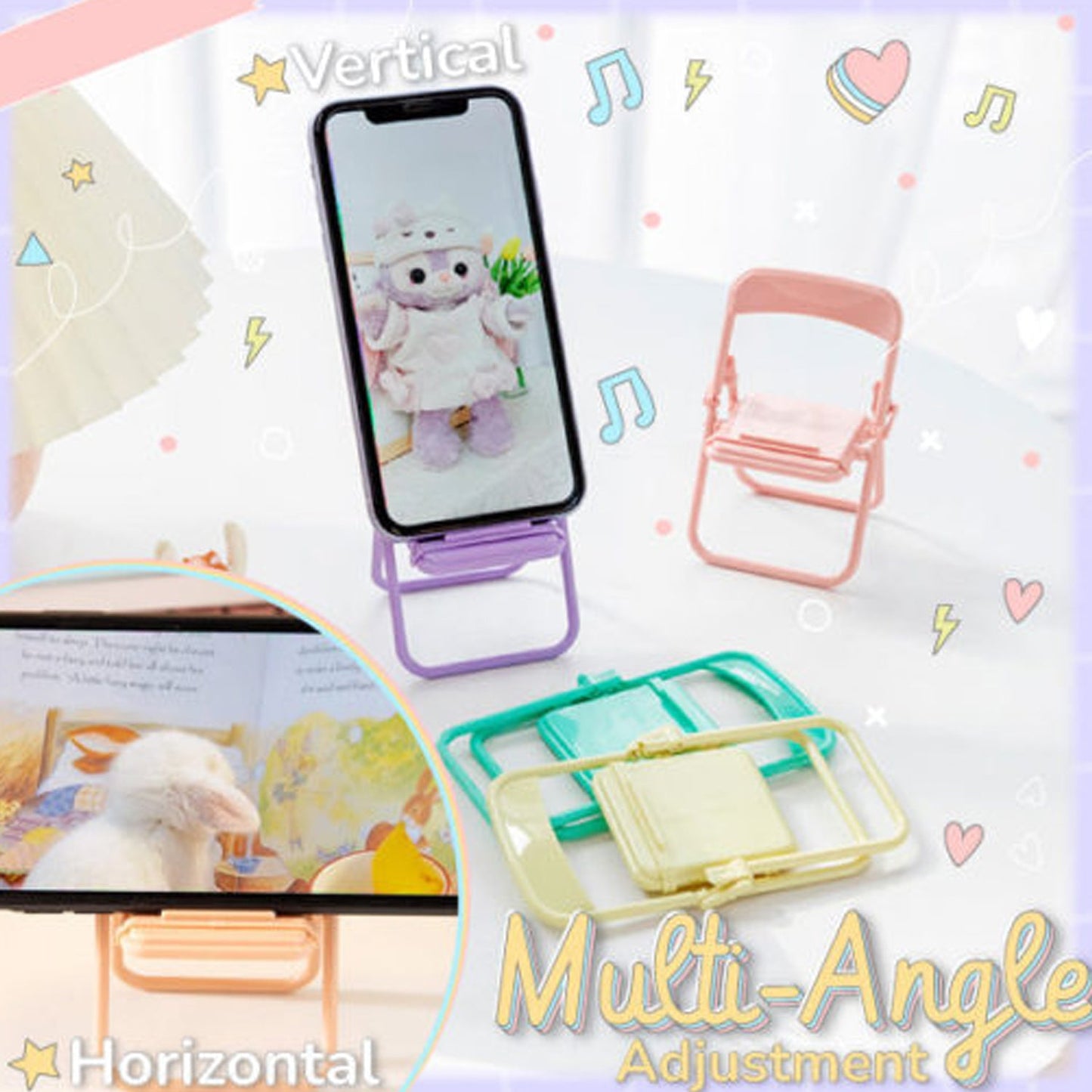 4797 1 Pc Chair Mobile Stand Used In All Kinds Of Household And Official Purposes As A Stand And Holder For Mobiles And Smartphones Etc. - Springkart