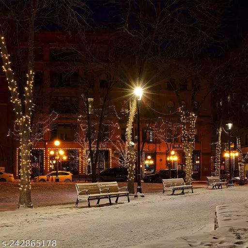 Solar Light 32 ft, 100 LED, Solar Powered Decoration Outdoor String Lights Waterproof Fairy Lights for Garden Wedding Party Outdoor Decor Warm White (Pack of 1) - Springkart