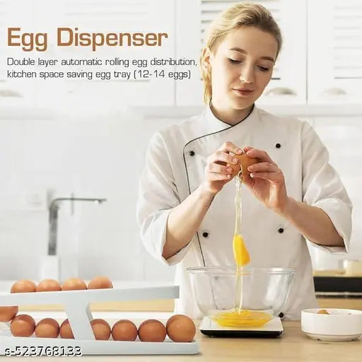 2 Tier Rolling Eggs Holder/Dispenser For 12-14 Eggs