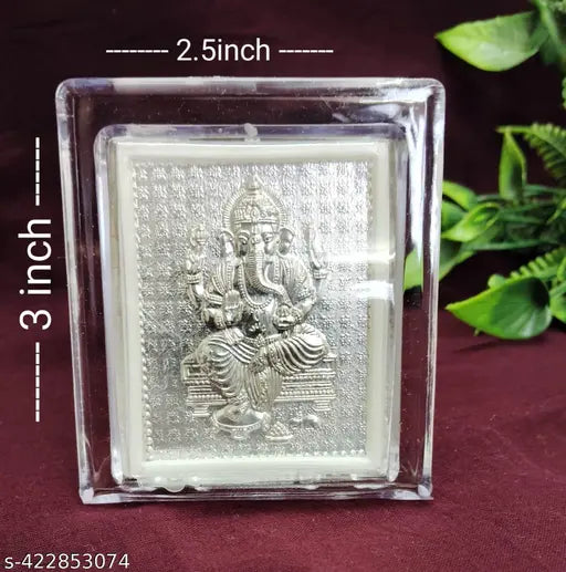 Silver Plated Ganesha Small Frame Diwali Gift - Springkart