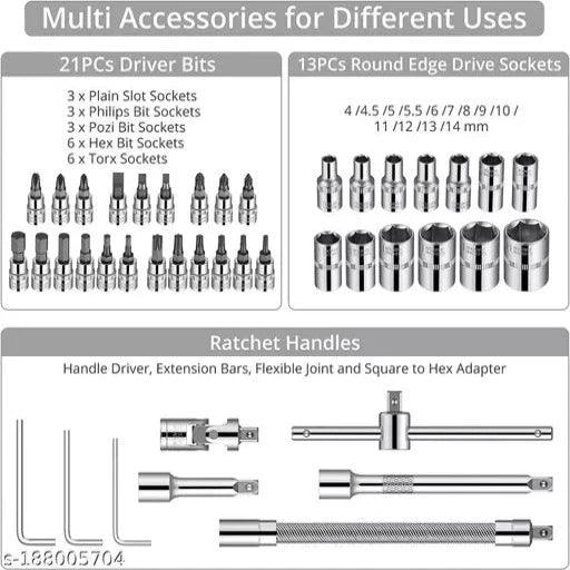 46 in 1 Pcs Tool Kit Socket wrench set Auto repair tool set - Springkart