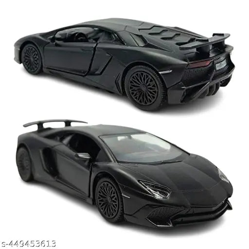 Lamborghini Pullback Car Toy for Kids in Diecast Metal, 2 openable Doors, 1:32, Pack of 1 (BIS Certified) (L-12cm, B- 5cm, H- 3cm, W-0.120 gms) - Springkart