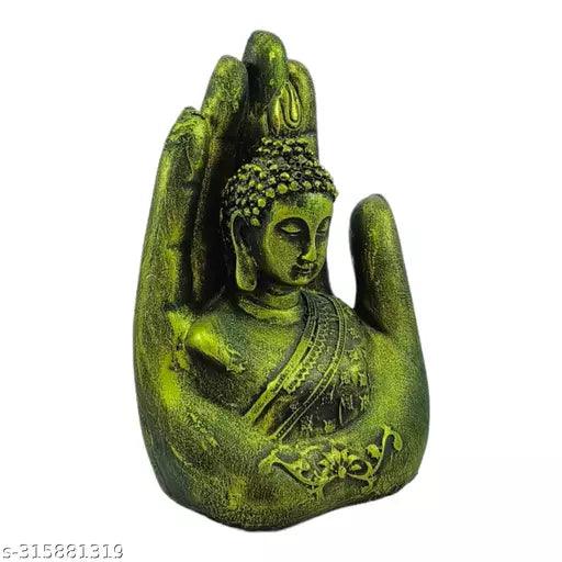 Palm Buddha Idol for Home Decor;Hand Buddha Decoration Statue - Springkart