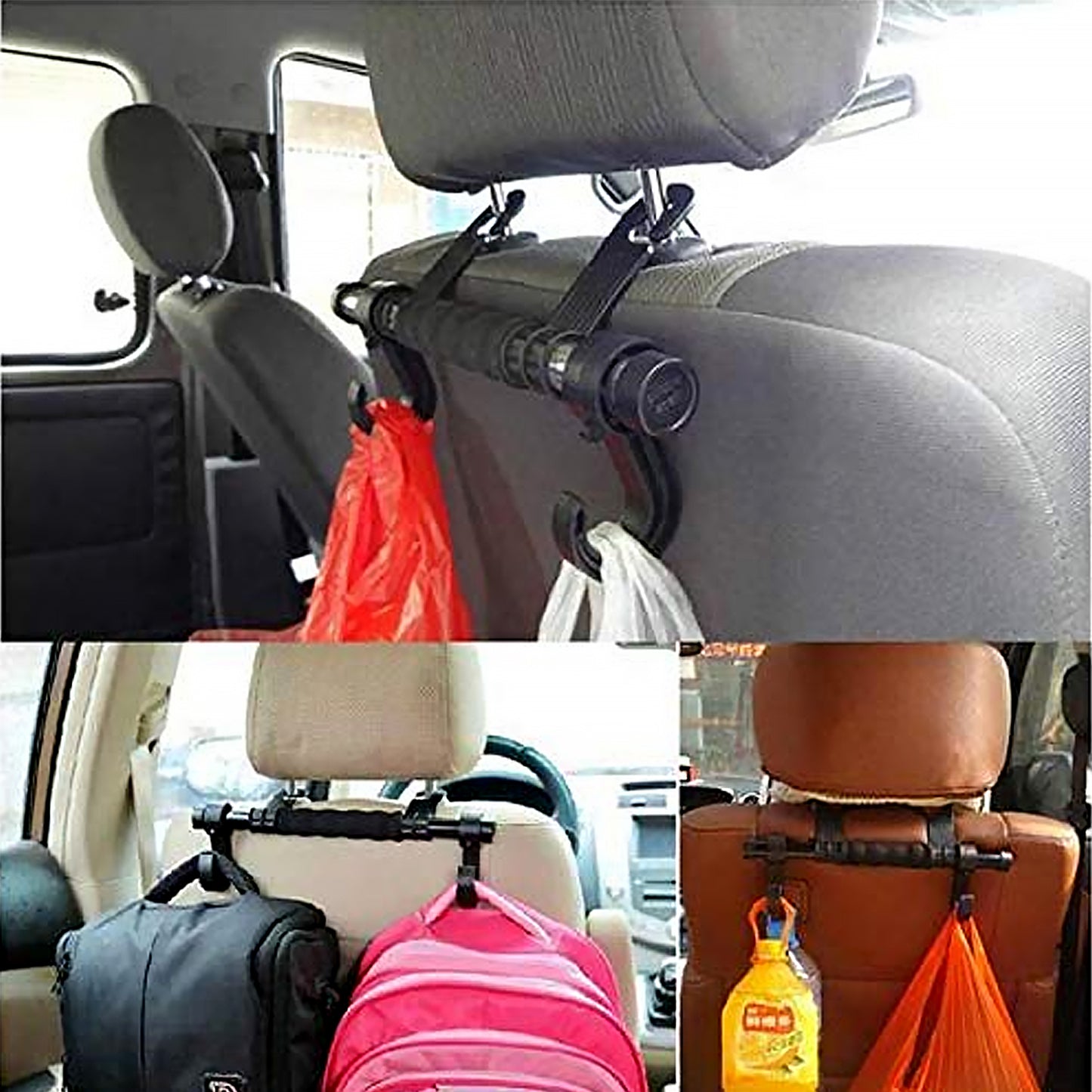 17763 Back Seat Organizer Head Rest Luggage Bag Holder Hook Hanger Kit For Car Truck Suv - Springkart