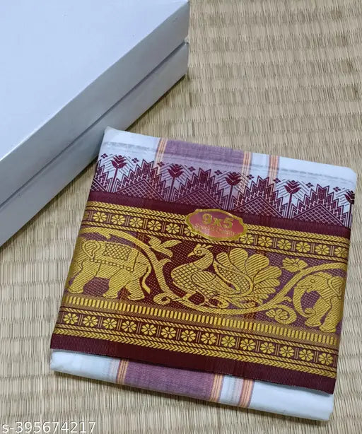 Efficient Dhoti | Dhoti size 9*5 Big Eligent Boarder - Springkart