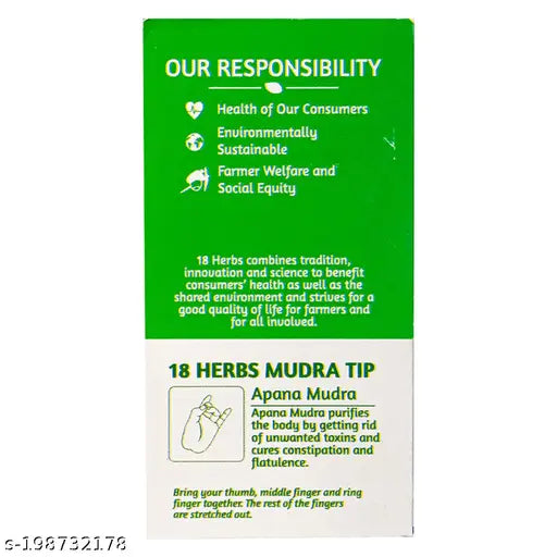 18 Herbs Organics Dia Health Tea for Diabetes | Restores Pancreatic Function, Regulates Blood Sugar - 15 Tea Bags - BOX - Pack of 4