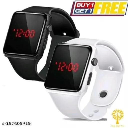 BUY 1 GET 1 FREE Stylist Digital Watch for Men, Women And Kids (Pack of 2) - Springkart
