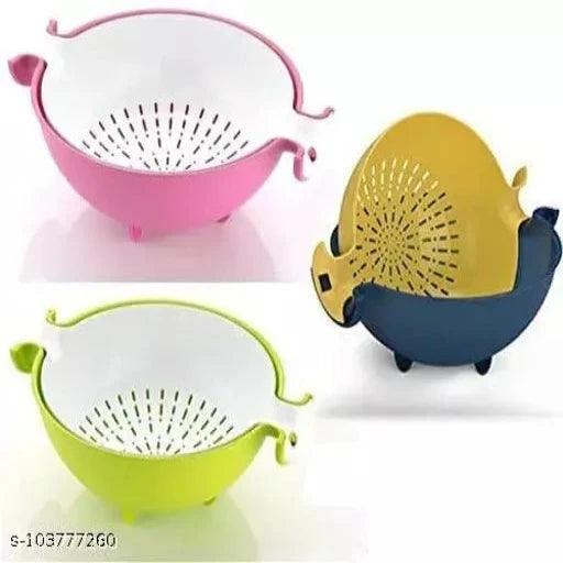 Multifunctional Washing Fruits Vegetables Basket Strainer And Detachable Drain Basket Bowl - Springkart