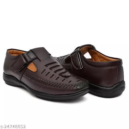 Stylish Men's Syntethic Leather Brown Sandals roman sandal party wear daily used comfortable sandals roman sandals for mans office wear sandals stylise roman casual sandal formals sandal mans sandal boy shoes good quality sandals - Springkart