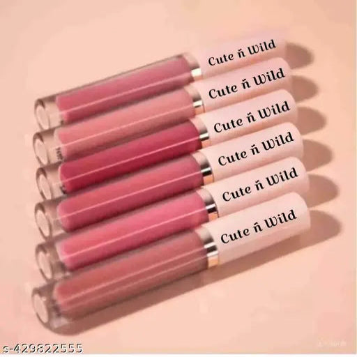 Long Lasting Waterproof Liquid matte Lipsticks(Pack of 6)