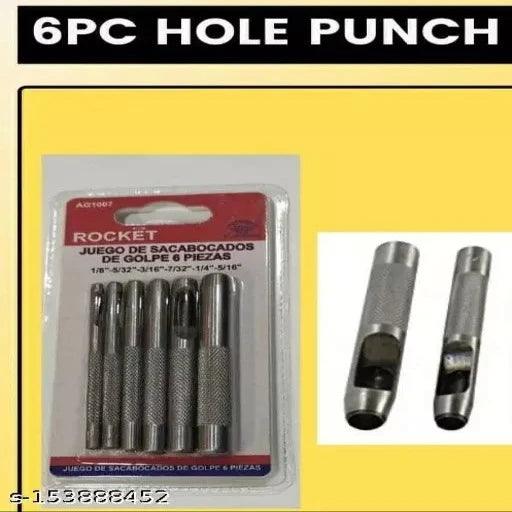 Hollow Round Leather Hole Punch 6 Pcs Set - Springkart