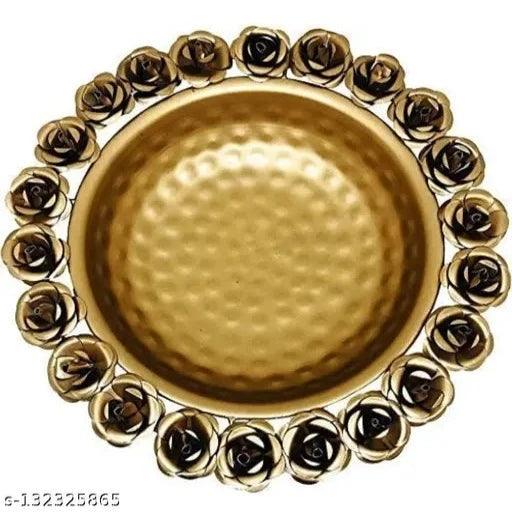 Decorative Beautiful Handcrafted Bowl for Floating Flowers and Tea Light Candles Home - Springkart