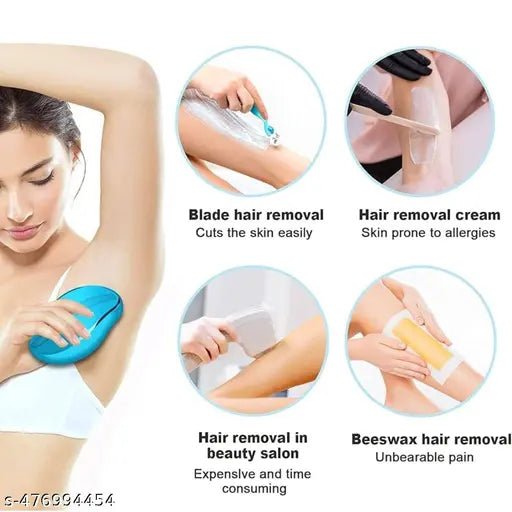 Crystall Hair Eraser for Women & Men - Nano Crystal Hair Remover for Arms, Legs, Back pack of 1 - Springkart