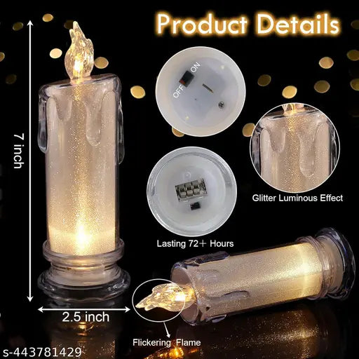 Fancy Candles / Romantic Candle Lamps Pack of 4 - Springkart