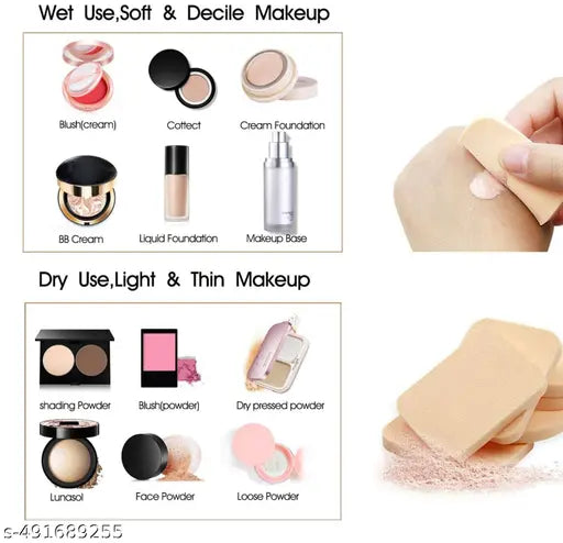 Professional Beauty Blender Sponge and 5 makeup brush for Face Makeup in unicorn pouch - Springkart