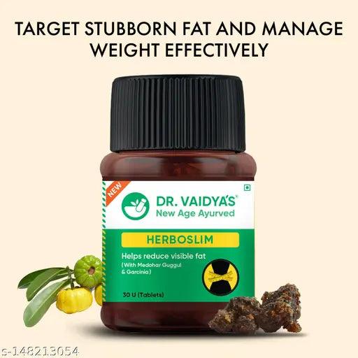 Dr. Vaidya's Weight Loss Ayurvedic Herboslim tablets Boost Immunity(30 Tablets Each) Pack of 2 - Springkart