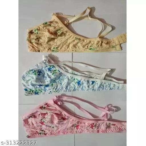 Wonkey Women Non Padded Print Bra Pack of 3 - Springkart