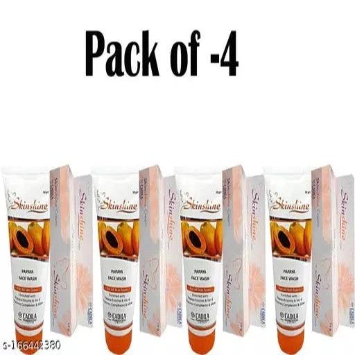 Skin Shine cream & skin Shine Papaya Face wash Combo Pack of - 4 - Springkart