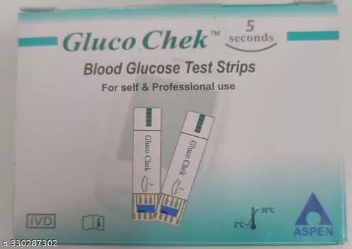 Gluco Chek 5 Seconds Blood Glucose Sugar Testing 200 Strips - Springkart