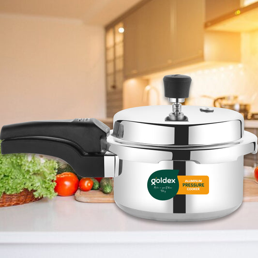 Aluminium Unique Goldex Pressure Cookers With Outer Lid (2 Litres) - Springkart