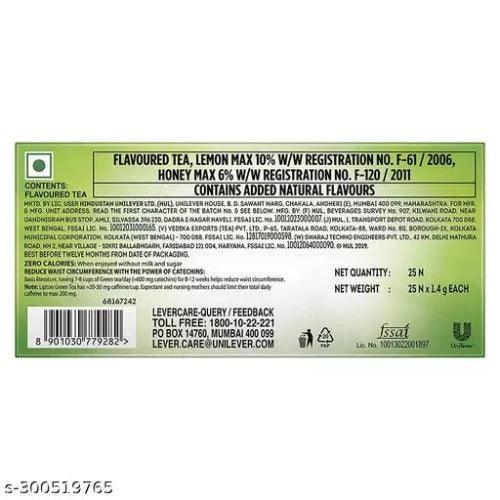 Lipton Honey Lemon Green Tea Bags, 25 Pieces - Springkart
