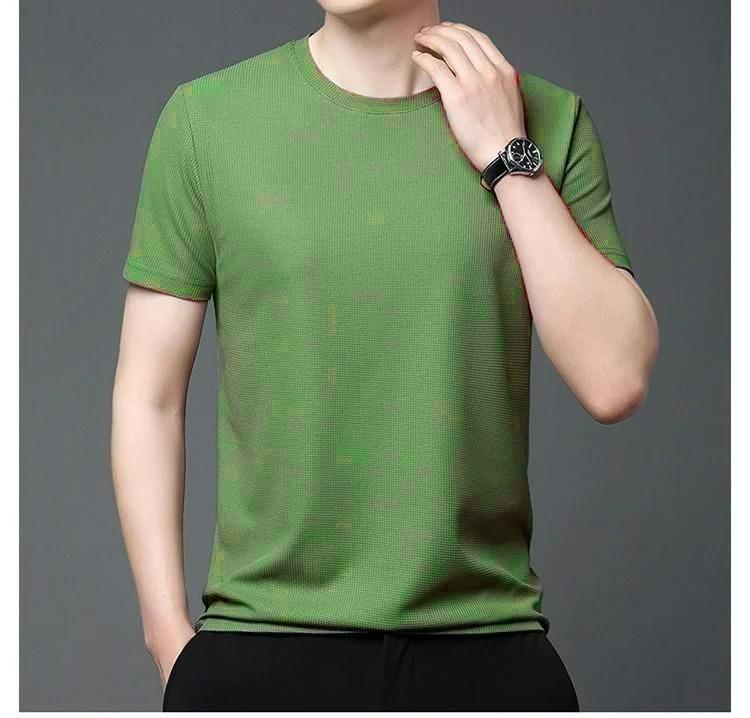Polyester Stretchable Solid Half Sleeves Mens Round Neck T-Shirt Pack Of 5 - Springkart