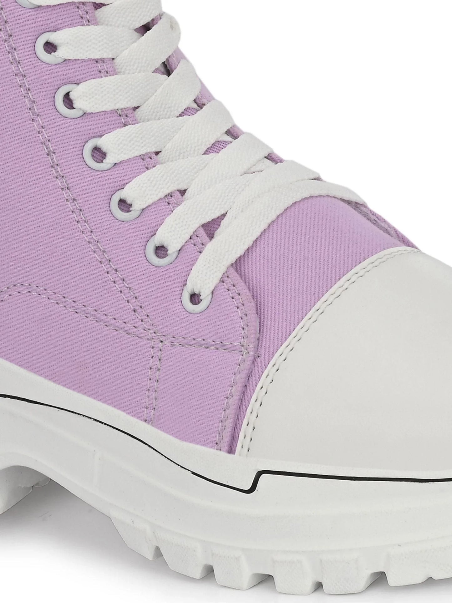 BUCIK Women's Purple Synthetic leather Lace-Up Casual Shoes - Springkart