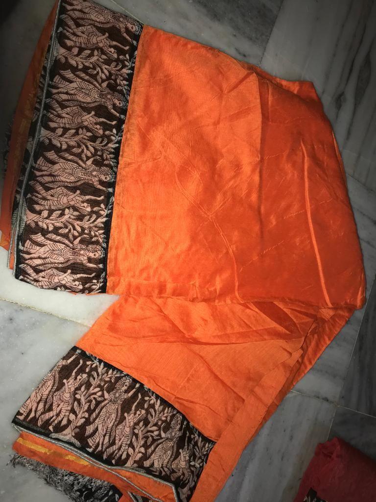 Varnam Special Solid Chanderi Cotton Sarees With Printed Border - Springkart