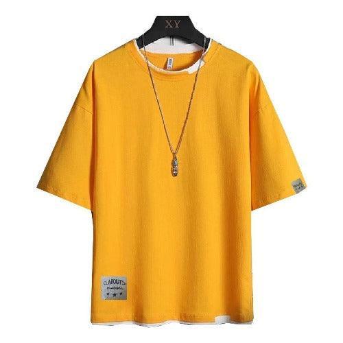 Poly Blend Solid Half Sleeves Mens Round Neck T-Shirt Pack Of 4 - Springkart