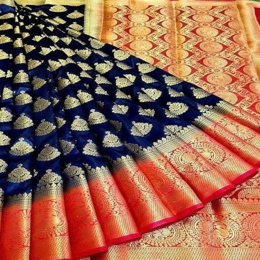 Trendy Jacquard Balaton Silk Saree - Springkart