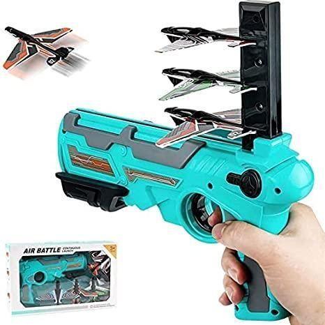 Airplane Launcher Toy Gun with Foam Glider - Springkart