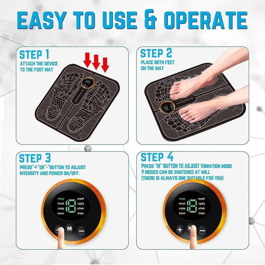 Foot Massage Pain Reliever, Wireless Electric EMS Massage Machine - Springkart 