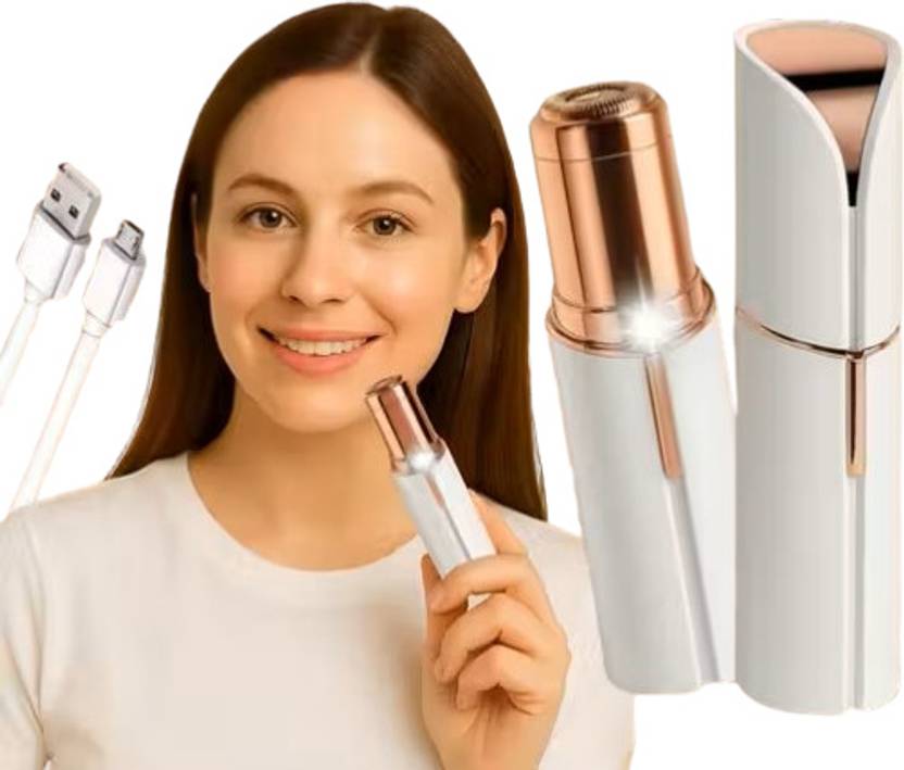 KABARIYA CREATION Facial epilator hair removal machine for women Cordless Epilator (White, Gold) Trimmer 60 min Runtime 1 Length Settings (White)