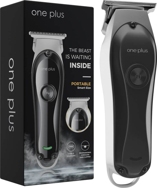 One Plus OP 118 Cordless Professional Small Size Clipper,waterproof With Turbo Mode Hair Trimmer 90 min Runtime 4 Length Settings (Black)