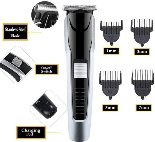 ZYRIAN AT-538 Professional Rechargeable Hair Clipper and Fully Waterproof(Gold) Fully Waterproof Trimmer 45 min Runtime 4 Length Settings (Black, Silver)