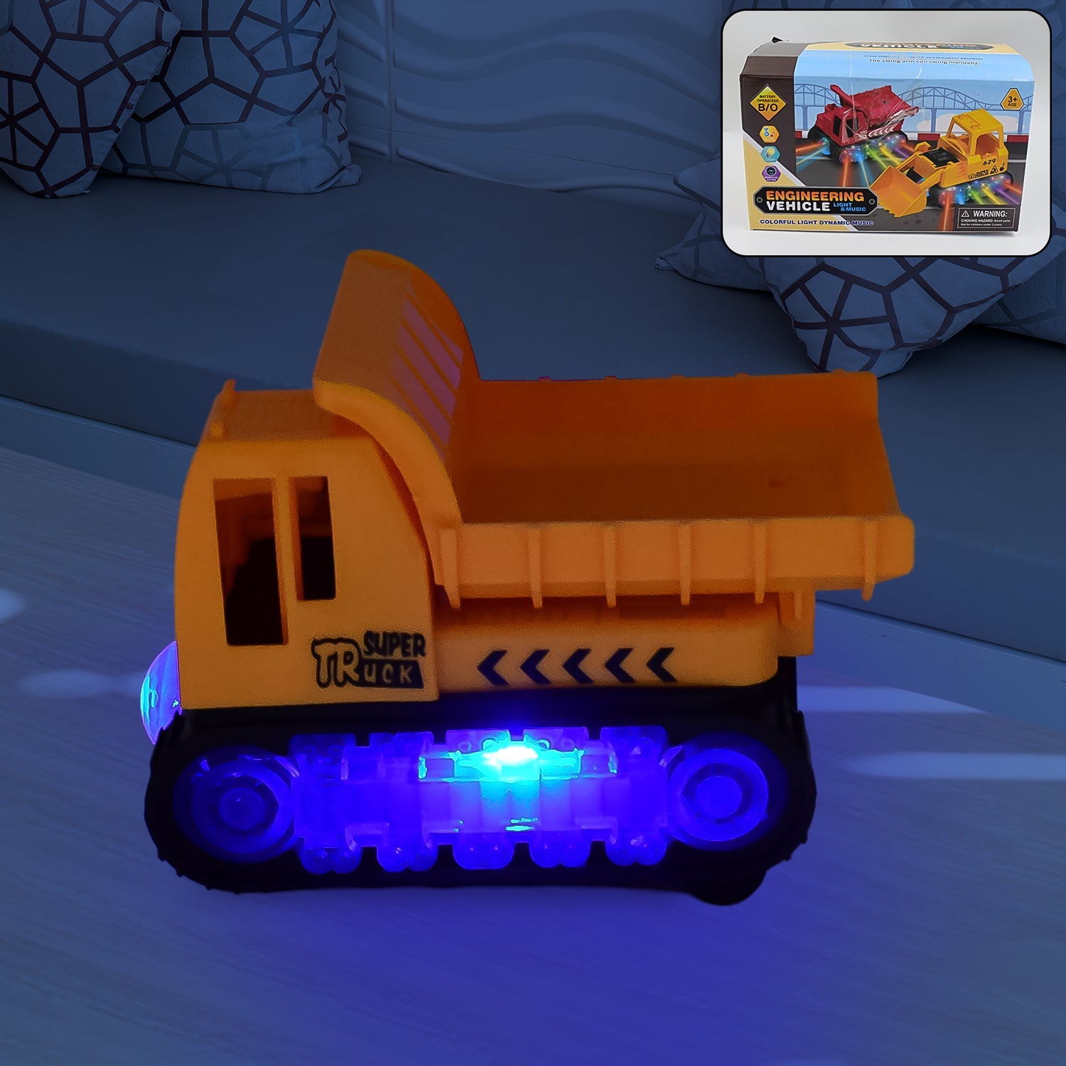 Engineering Vehicle Toys for Kids - Self-Driving Super Dump Truck Toy | Self-Driving Trucks, Engineering truck Electric Vehicle Toys boys birthday gift toys (1 Pc) - Springkart 