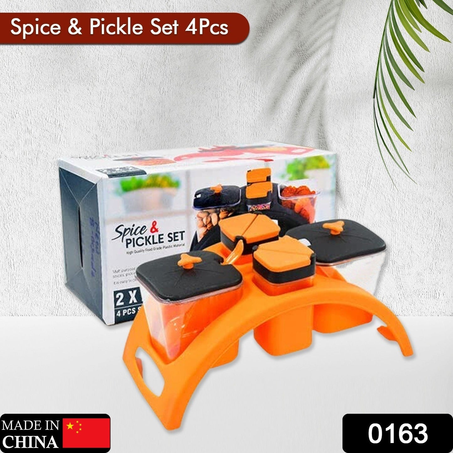 Multipurpose Pickle Jar Set (Multicolour, 4 pcs) - Springkart 