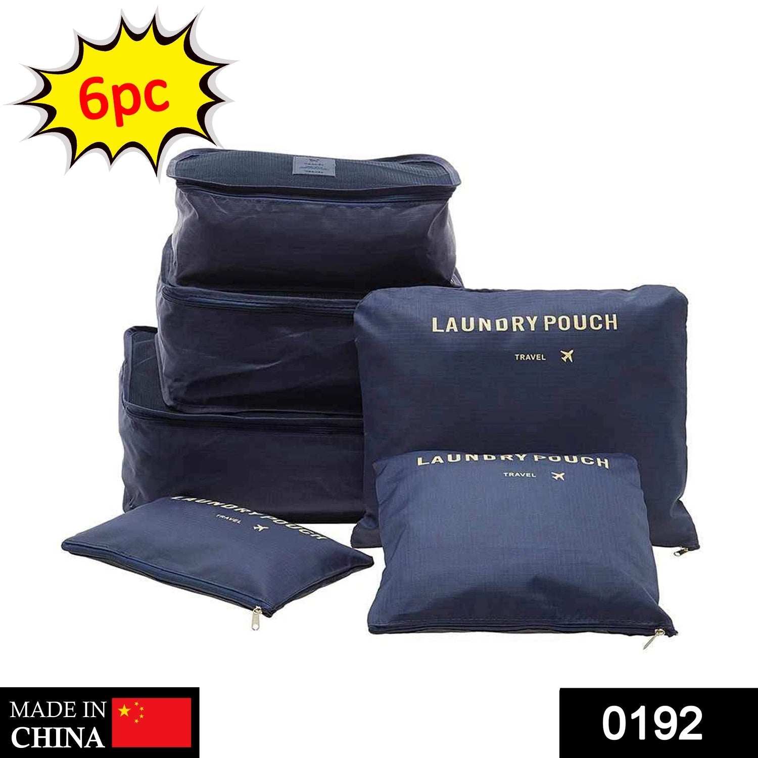 Cloth Organizer Pouch Laundry Zipper Bags (6 pcs) - Springkart 
