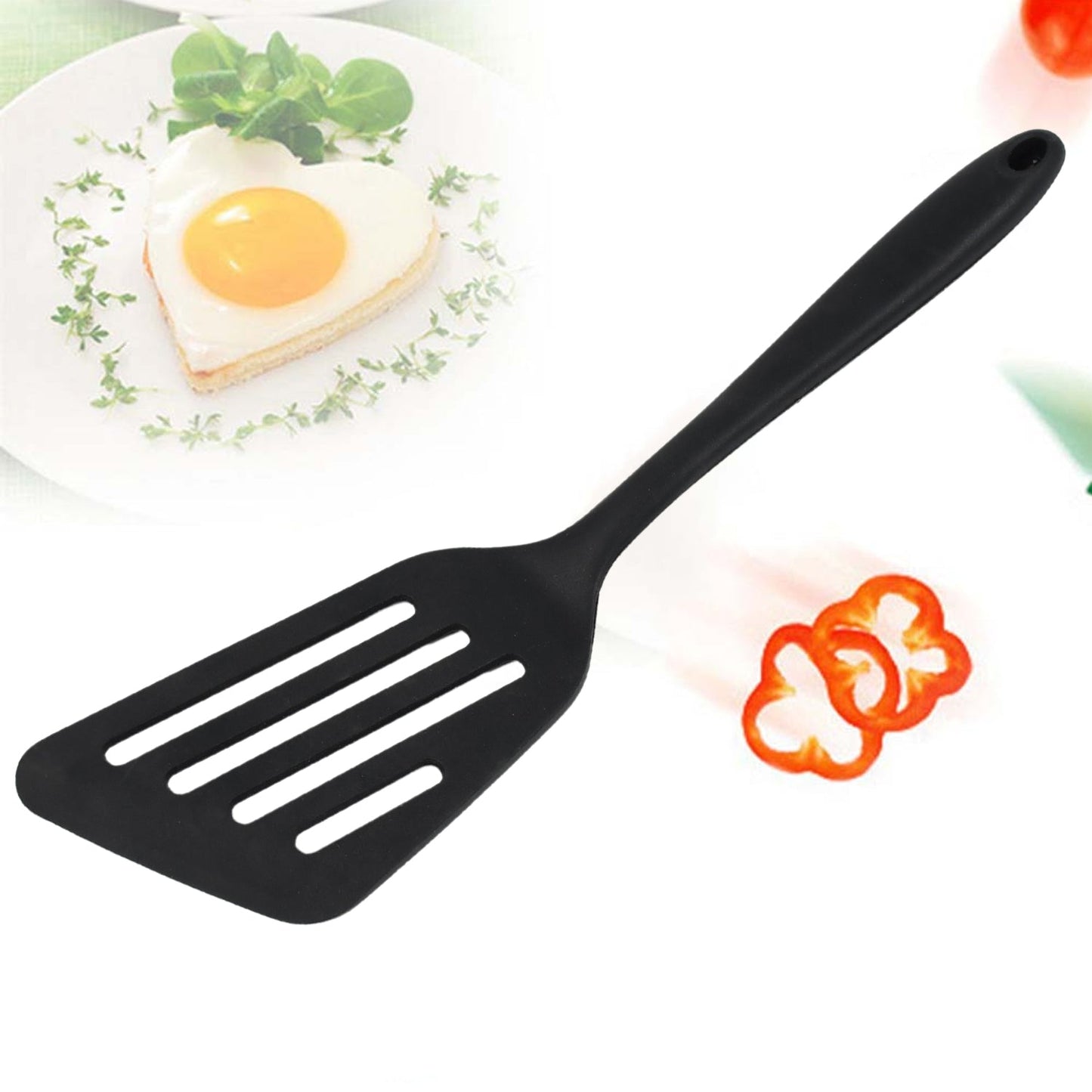 SILICON NON-STICK HEAT RESISTANT KITCHEN TURNER PREMIUM TURNER ( 1PC ) - Springkart 