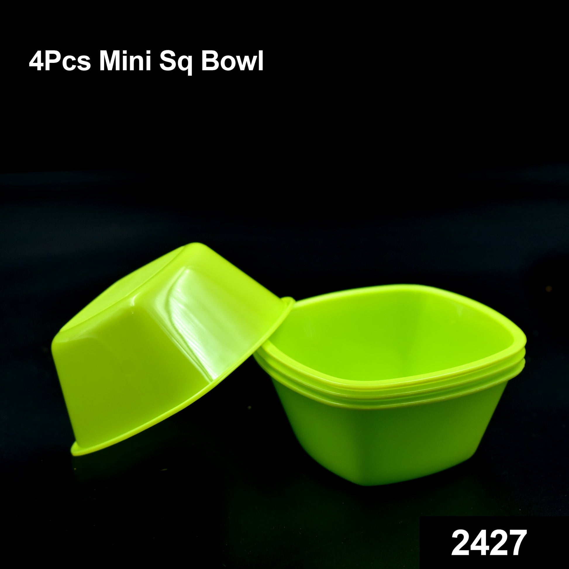 Square Plastic Bowl For Serving Food (Pack of 4) - Springkart 