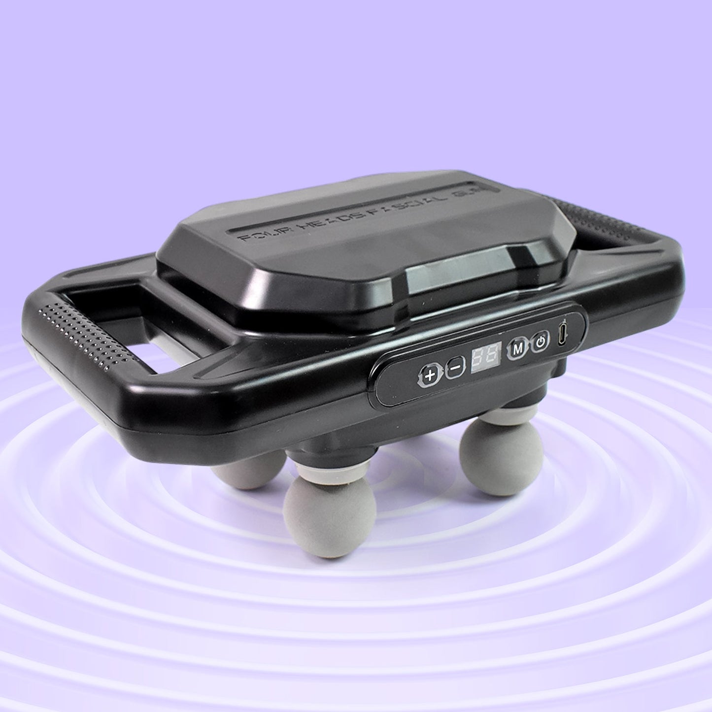 Handheld Full Body Massager 4-Head Massage Gun (1 Pc / Mix Color) - Springkart 