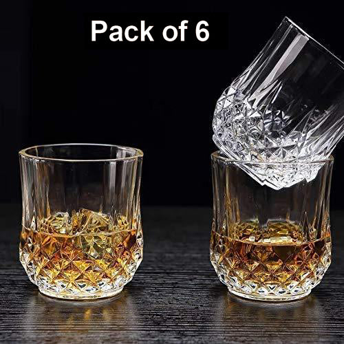 Heavy unbreakable Stylish look fully Transparent Glasses Set 250 ml (6pcs) - Springkart 
