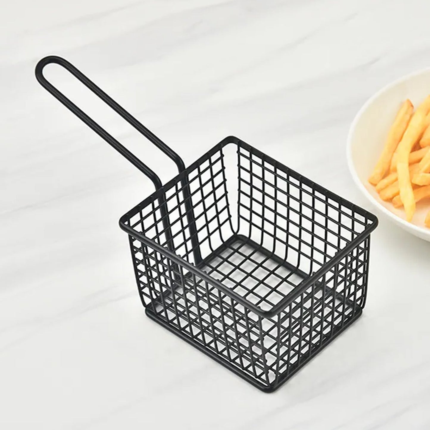 frying baskets for chips Stainless Steel Snack Basket Potato Mesh Strainer Basket French Fries Food Basket Food Strainer Cooking Tools frying basket - Springkart 