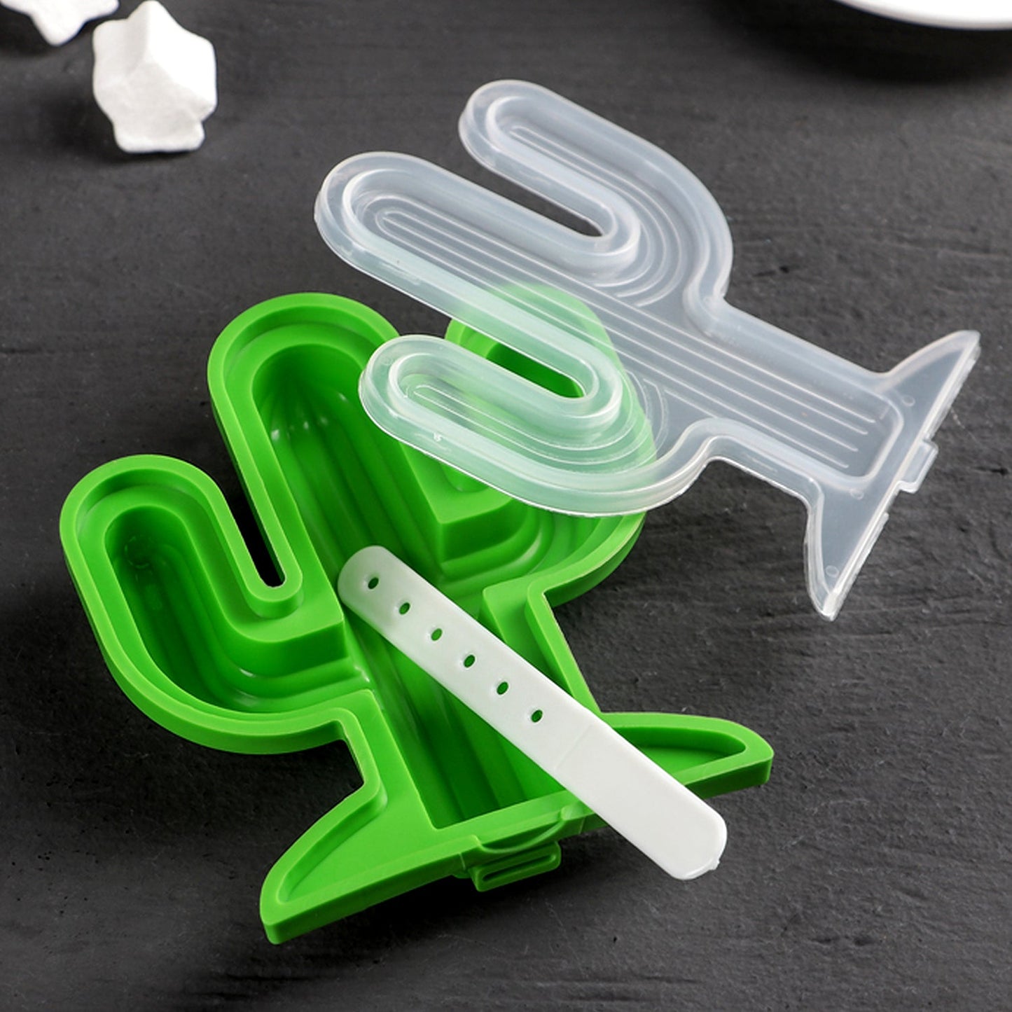 Cactus Shape Popsicle Molds - Durable Silicone Ice Cream Mould, DIY Ice Pop Kitchen Tool - Springkart 