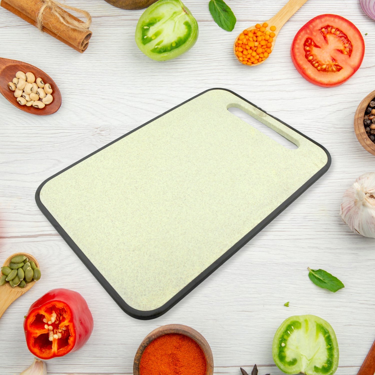 Plastic Chopping Board (Large): 37x25cm, Multipurpose Cutting Board - Springkart 