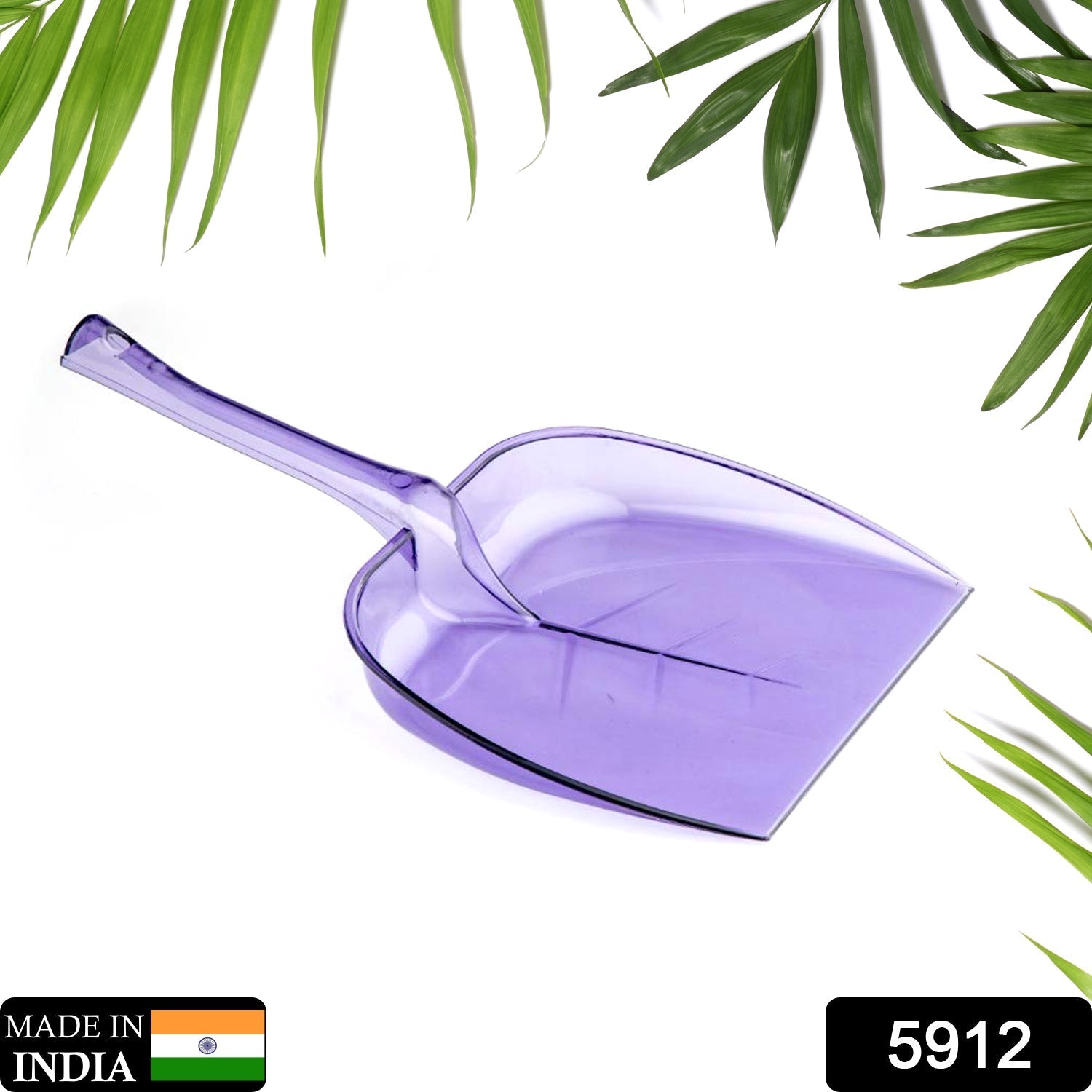 Large Unbreakable Plastic Dustpan with Long Handle for Home and Kitchen (1 Pc) - Springkart 