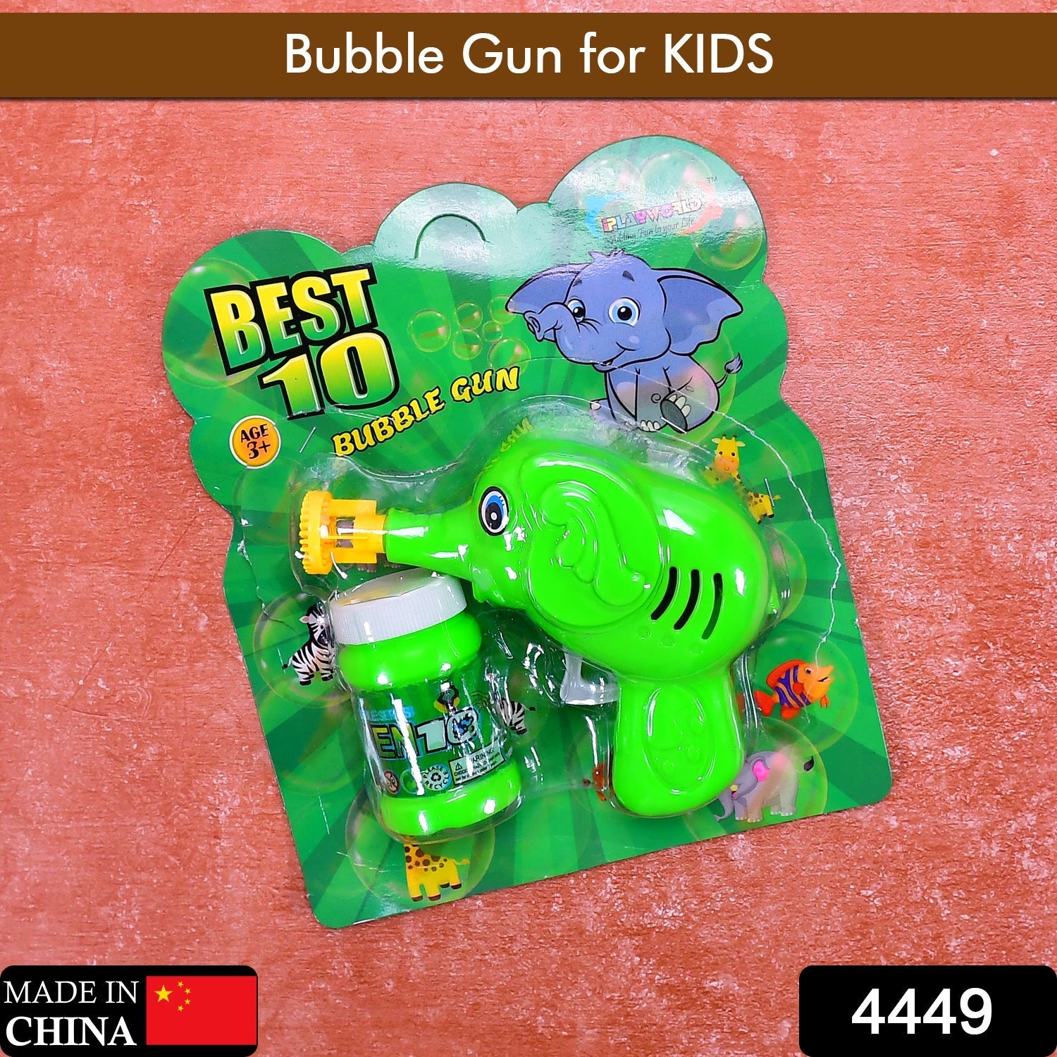 Bubble Gun Elephant Hand Pressing Bubble Gun Toy for Kids Bubble Liquid Bottle with Fun Loading - Springkart 